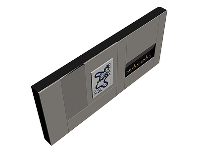 现代装饰墙柜与壁炉组合