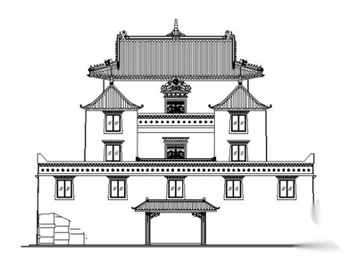 [四川]某古寺庙修建工程建筑施工图 古建