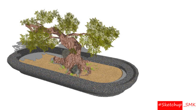 盆景 其他 盆 饰品 链锯 画