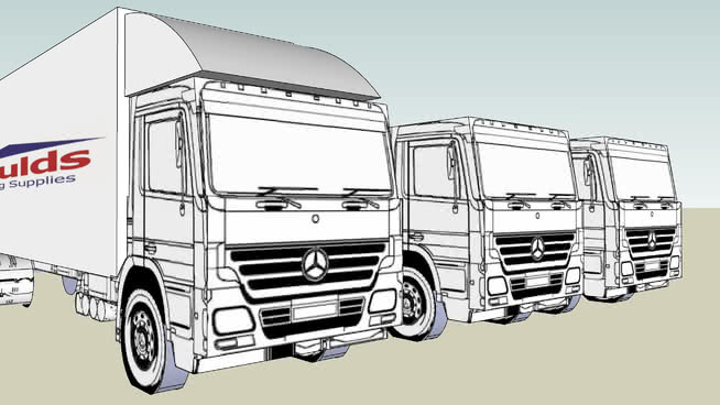 梅赛德斯卡车 大型拖车 搬运车 野营游乐 火车 垃圾车