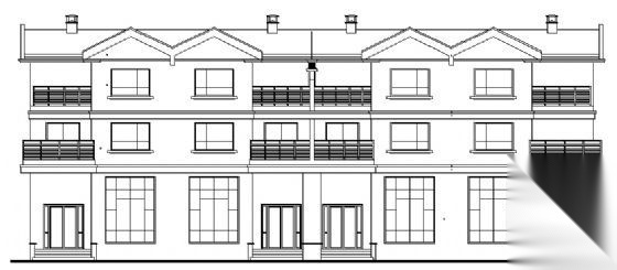 某三层四联排住宅楼建筑施工图