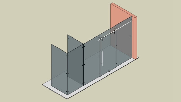 推拉门 草图大师模型