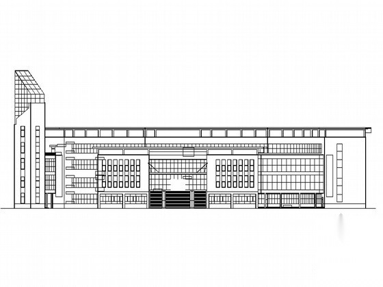 某中学四层图书馆建筑方案