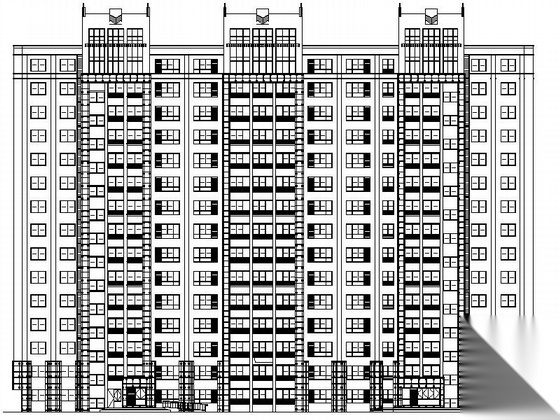某小高层干挂石材设计建筑施工图