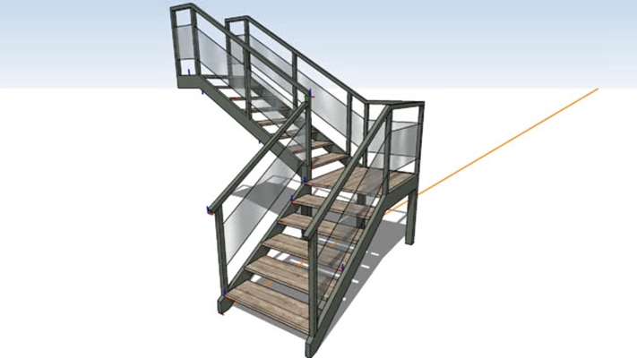 木艺楼梯 草图大师模型