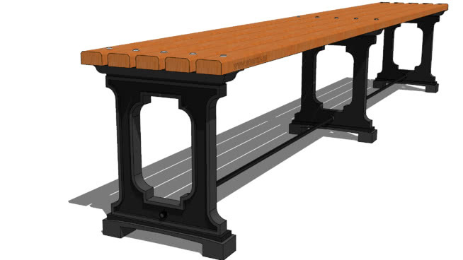 Bench with'back，“看”第三大长凳，没有“三分之二的”。 桌子 书桌 烤炉 家具 机械