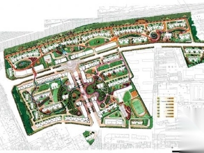 北京三环新城景观方案 居住区景观