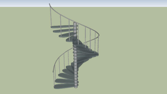 圆形Glass Stairs 楼梯 螺旋形 楼梯扶手