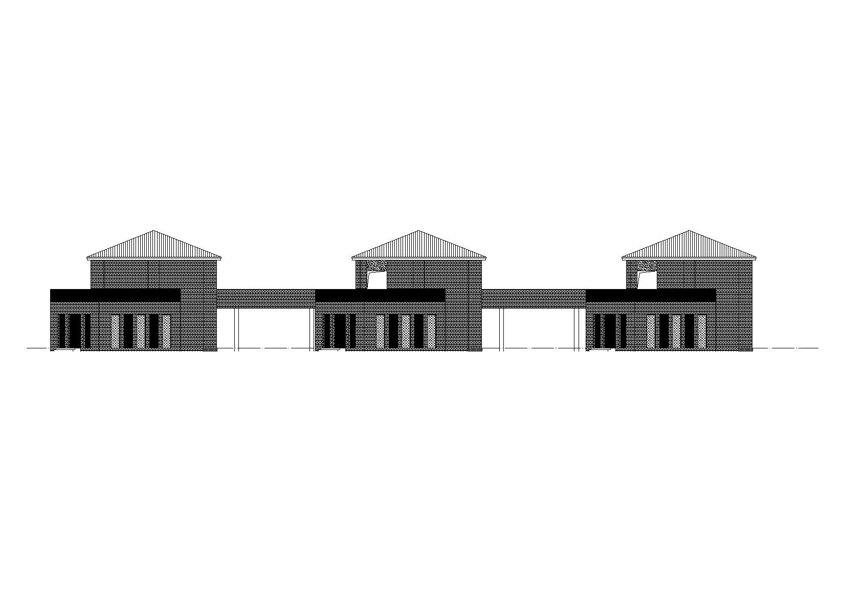 [河南]高校校园商业街建筑设计施工图（CAD）