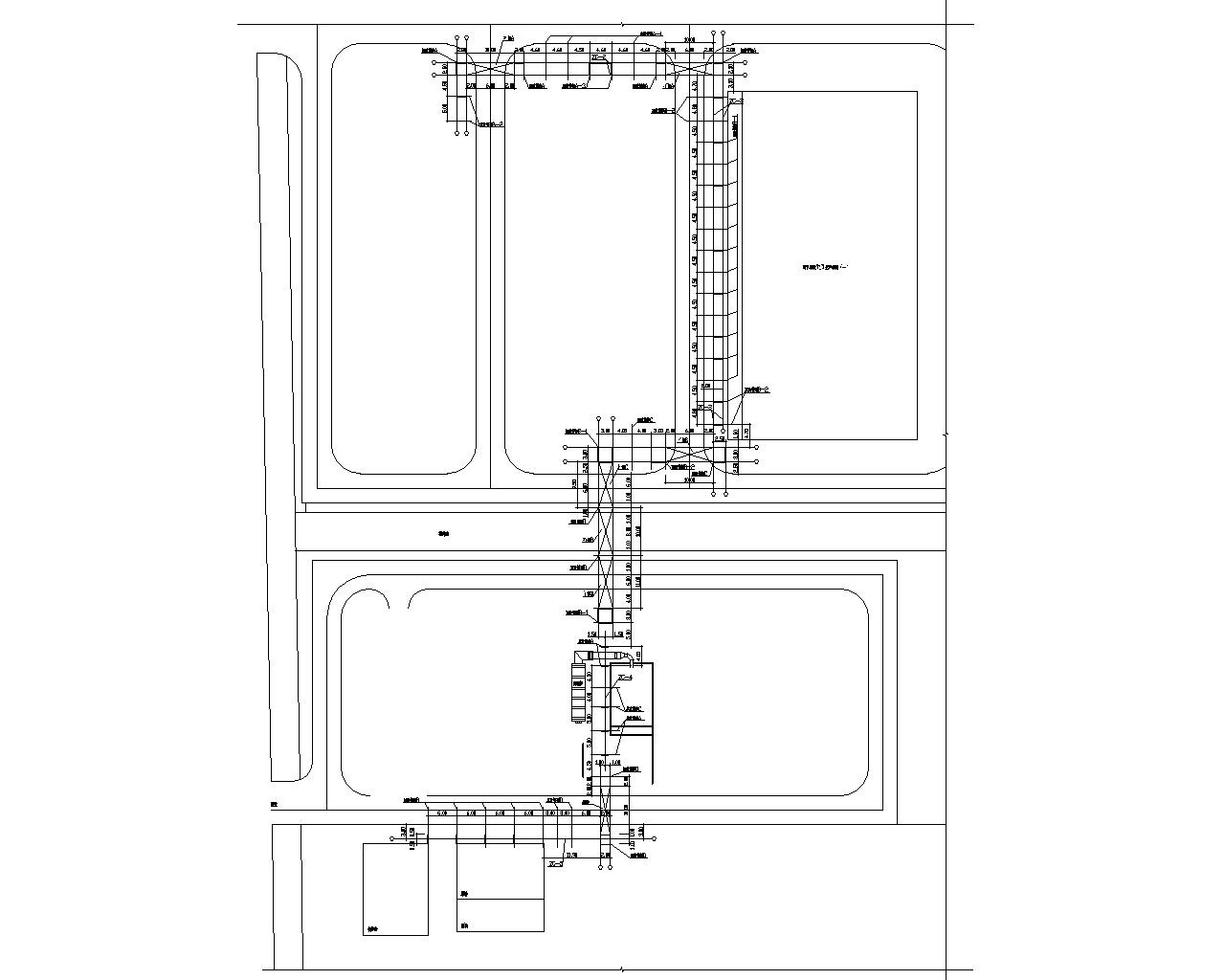 某厂区管桁架混合结构施工图（CAD） 结构节点图