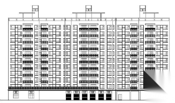 某十一层住宅楼建筑方案图