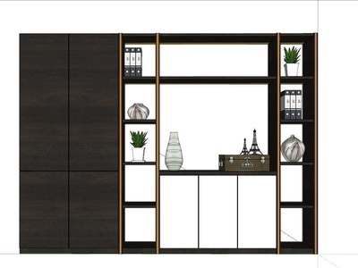 现代实木装饰柜免费