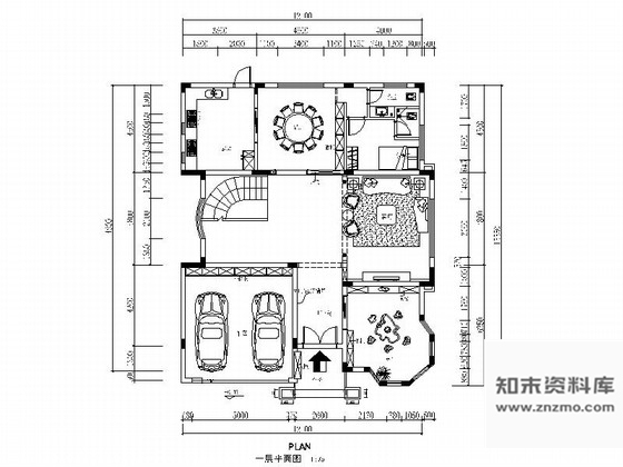 施工图广东温馨现代风格两层别墅室内装修施工图含效果