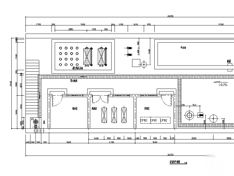 中水处理系统施工图纸（CAD）