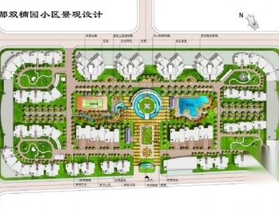 成都双楠园小区景观方案 居住区景观