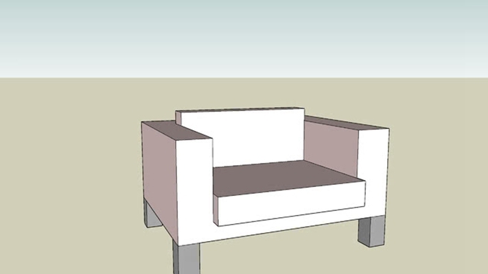 单人沙发 草图大师模型