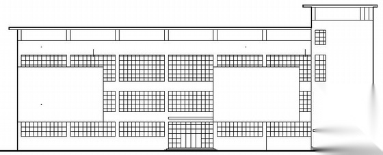 某职业技术学校三层食堂建筑施工图