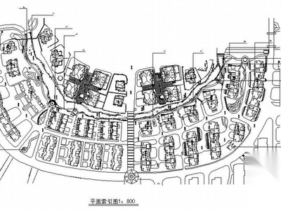小区景观施工图全套 居住区景观
