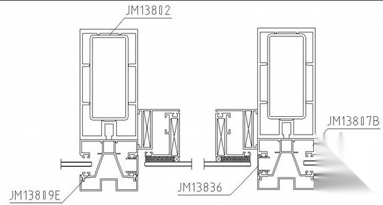 JM138明（半隐）框幕墙节点详图 节点 结构节点图