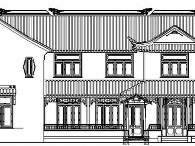 某苏式江南二层别墅建筑结构水电施工图