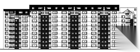 深圳某小区九层住宅楼建筑施工图