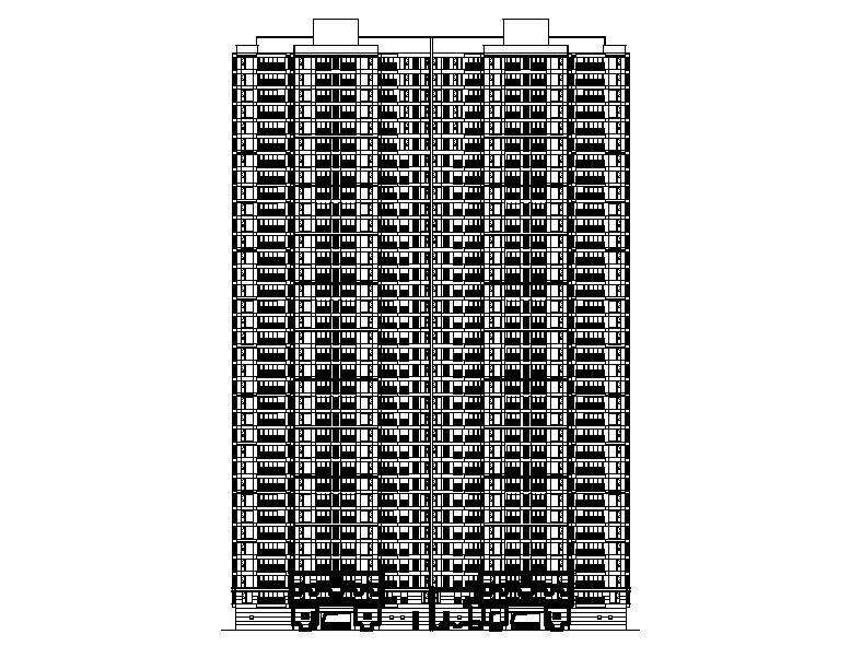 [长沙]知名地产塔式住宅楼建筑平立剖面图（含节能计算书...