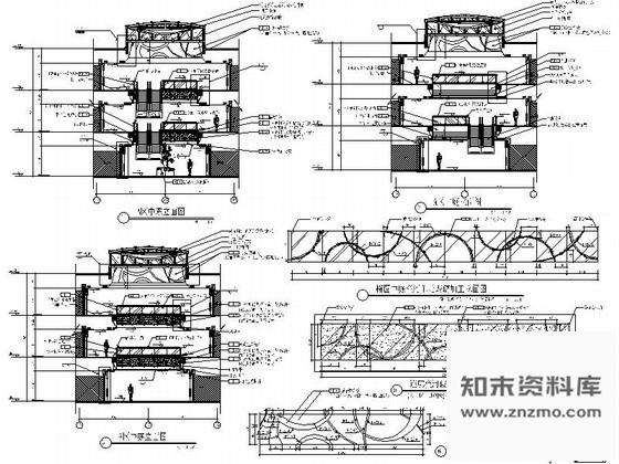 图块/节点商场中庭连廊施工详图