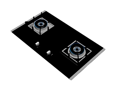 双灶燃气灶模型