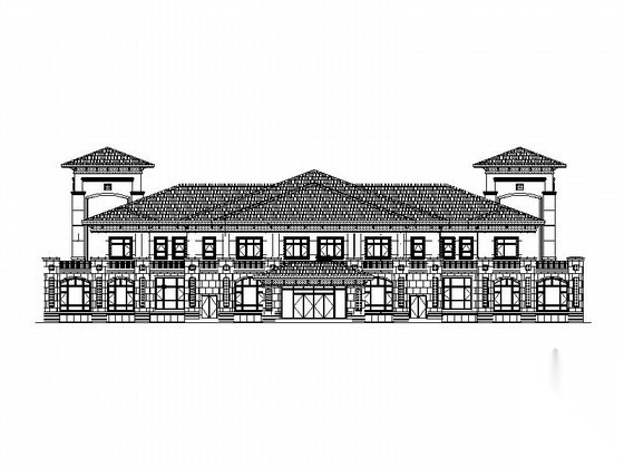 [吉林]两层西班牙风格会所建筑施工图（2014.5） 娱乐会所
