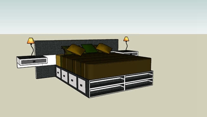 双人床 草图大师模型