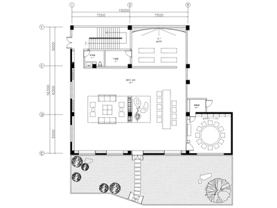 [上海]吴中路茶艺术空间装饰施工图+效果图 艺术馆