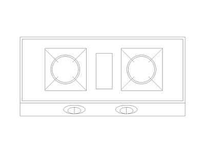 厨房设施 现代家具图块别墅家具图块施工图