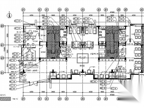 [广东]高新区别墅洋房现代典雅风格售楼部室内装修施工图...