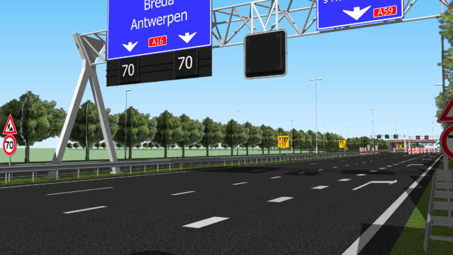 wegwerkzaamheden A16 公路 街道 其他 交通灯