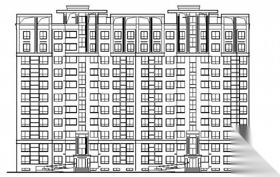 某小区十一层八号楼建筑方案图