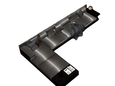 现代L型沙发组合