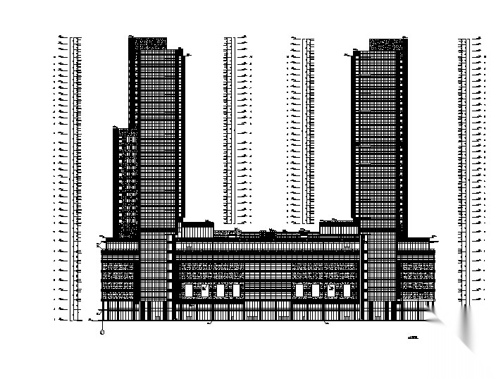 [合集]四套华东院商业综合楼及商业广场建筑施工图（图... 商业景观