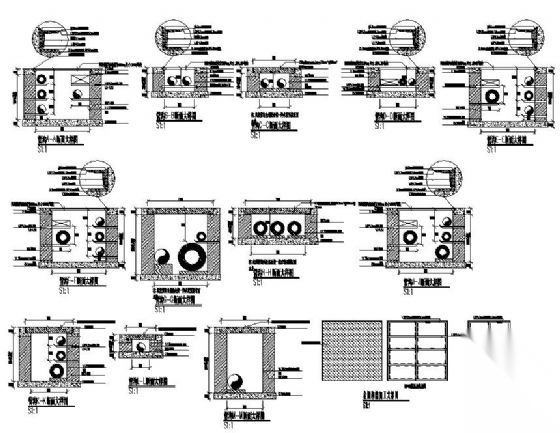 综合管沟断面节点详图