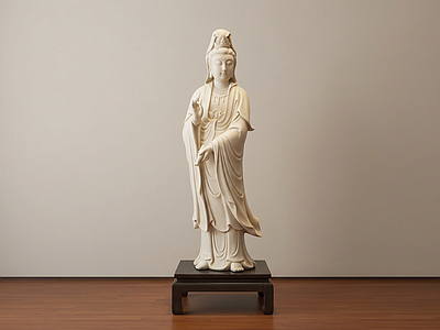 白色艺术雕塑佛像