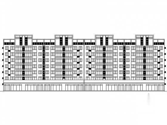 某七层商住楼建筑施工图（住宅南梯）