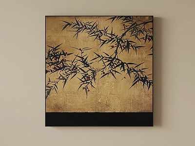 竹子设计感挂画挂画