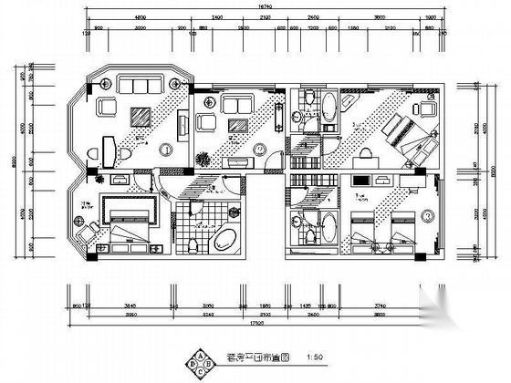 某大酒店套房装修设计图 客房