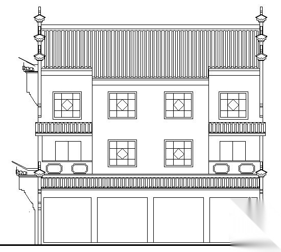 [浙江]某农村徽派马头墙住宅楼建筑施工图