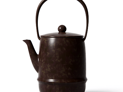 深色纹理茶壶