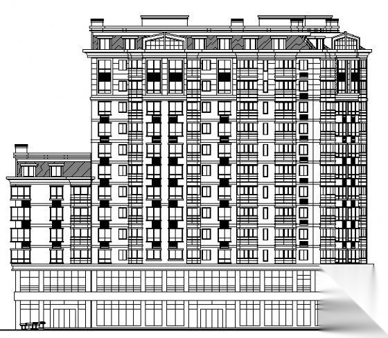 某十三层商住楼建筑方案图