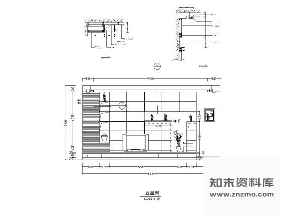 客厅装饰墙详图 墙面通用节点