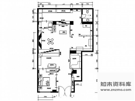 施工图广西品牌家具专卖店室内装修图