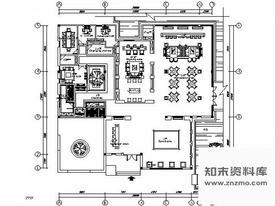 施工图成都700平米现代售楼处施工图