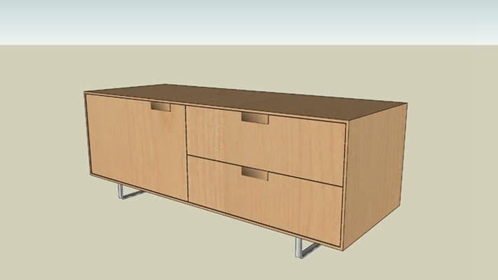 收纳柜 草图大师模型