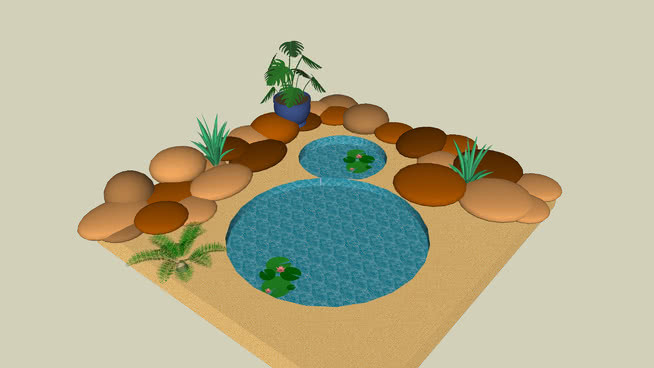 自然池 盒子 画 橡皮 橡皮擦 相框